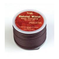 1mm Craft Factory Waxed Cotton Cord Brown