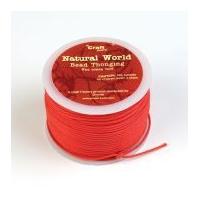 1mm Craft Factory Waxed Cotton Cord Red