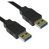 1m usb 30 a male to male cable black