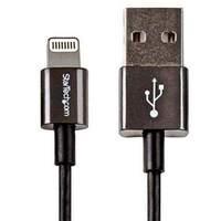 1m metal lightning to usb cable black