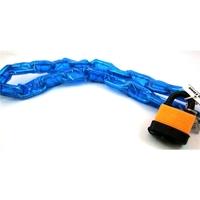 1m toolzone pvc covered chain with padlock for bike motorbike security