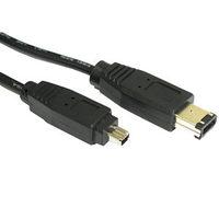 1m 6-Pin M 6-Pin M Firewire 400 Black Cable