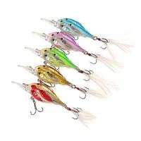 1pcs 7cm/6g Fishing Lure Artificial Bait Fly Fishing Lures Hard Feather Swimbaits