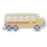 1PCS Template Clear Perler Beads Pegboard Yellow School Bus Pattern for 5mm Hama Beads Fuse Beads