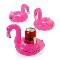 1Pcs Mini Flamingo Floating Inflatable Drink Can Cell Phone Holder Stand Pool Toys Event Party Supplies