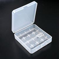 1pcs Battery Holder Plastic Transparent White 4 x 18650 Battery Case Holder Storage Box