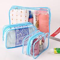 1pc Toiletry Bag Waterproof Dust Proof Foldable for Unisex Travel Storage Toiletries PU Leather PVC-Yellow Fuchsia Blue