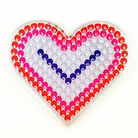1PCS 5MM Fuse Beads Clear Template Pegboard Stencil Loving Heart Shape Hama Perler Beads Pegboard Kid DIY Handmaking Education Craft Toy Random Color