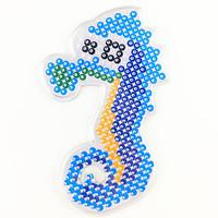 1PCS 5MM Fuse Beads Clear Template Pegboard Stencil Sea Horse Shape Hama Perler Beads Pegboard Kid DIY Handmaking Educational Craft Jigsaw Toy