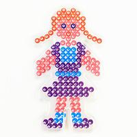 1pcs 5mm fuse beads clear template pegboard stencil girl maid shape ha ...