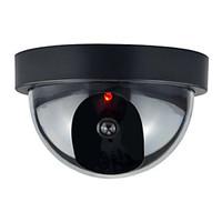 1pc Indoor Outdoor CCTV Fake Dummy Dome Security Camera with Flahsing RED LED Light