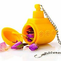 1Pc Tea Sub Yellow Submarine Loose Leaf Herbal Spice Infuser Silicone Spice