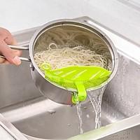 1Pc 10.5Cm14.5Cm Durable Clean Leaf Shape Rice Strainer Sieve Beans Peas Cleaning Gadget Strainer For Kitchen Clips Tools Random Color