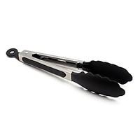 1pc bbq tongs w silicone cover handle kitchen tongs lock design barbec ...