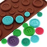 1Pcs Button Shape Chocolate Moulds Cake Cookie Mold Silicone Chocolate Mold DIY Fondant Moldes