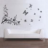 1PCS Black Removable ButterflyTree Wall Sticker