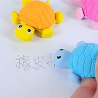 1PC Lifelike Small Turtle Simulation Eraser Animal Eraser Trolltech Eraser Creative Student Gift (Style Random)