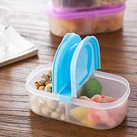 1Pcs Bunk Clamshell Fruit Snacks Refrigerator Preservation Sealed Crisper Plastic Food Storage Box Container Random Color