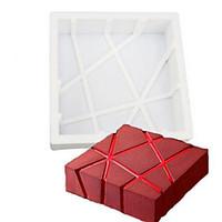 1pcs silicone 3d geometric square mold cake decorating baking tools ch ...