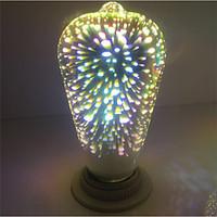 1pcs ST64 Fireworks Decorative 3D E27 Edison Bulb Party Warm White Decorative Led Globe Lights AC85-265V