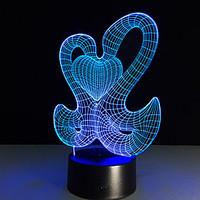 1PC Touch 3 D LED Colorful Vision Lamp Gift Atmosphere Desk Lamp Change Color Night Light