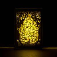 1pc deer in the forest the three dimensional silhouette carved lamp li ...