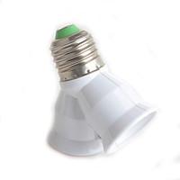 1pcs y type dual connector e27 to e27 lamp holder adapter