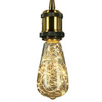 1pcs E27 ST64 Star Light 3W LED Filament Bulbs Christmas String Lights Decorative Holiday Lights for Hone and Hotel Copper Wire AC220-240V