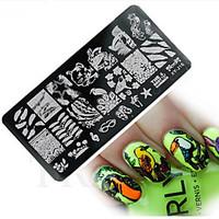 1pcs new nail art stamping plates colorful lovely animal imagetemplate ...