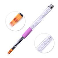 1pc rhinestone nail art ombre brush uv gel drawing liner nylon hair br ...