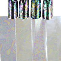 1pcs transparent beautiful nail art glitter transfer foils sticker col ...