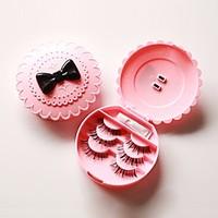 1Pcs Ladies Fashion Eco-Friendly False Eyelash Acrylic Flower Storage Box Makeup Cosmetic Mirror Case Organizer