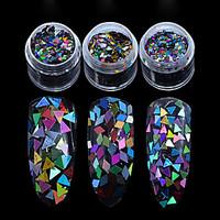 1PC Nail art sequins laser The diamond /The size of the triangle sequins