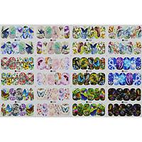 1pcs 12design Colorful Butterfly Nail Art Sticker DIY Water Transfer Decals Full Wrap Nail Art Design A1297-1308