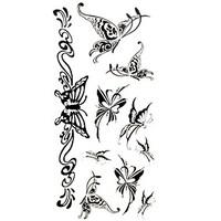 1pc New Waterproof Temporary Tattoos Back/Wrist/Neck Tattoos Butterfly Jewelry Collections Body Tattoos(18.58.5cm)
