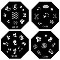 1PCS Nail Art Stamp Stamping Image Template Plate QA Series NO.5-60(Assorted Pattern)