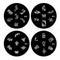 1PCS Nail Art Stamp Stamping Image Template Plate B Series NO.29-32(Assorted Pattern)