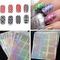 1PCS New Manicure Sticker 3D Hollow Nail Polish Stamp Printing Template Laser Hollow DIY Creative