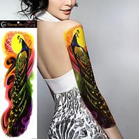 1Pcs New Big Size Waterproof Full Arm Tattoo Sticker fake Sleeves Body Art Temporary Tattoos Shoulder Peacock