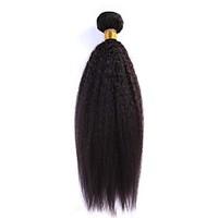 1Pcs/Lot 12-24inch Brazilian Virgin Hair Natural Black Kinky Straight Hair Unprocessed Human Hair Weave Bundles