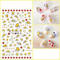 1pcs 3d nail stickers lovely cartoon qq penguinmr egg yolk monsteryell ...