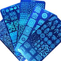 1PCS Nail Stamping Plates Dream Catcher Pattern Templates for Polish Nail Stamp