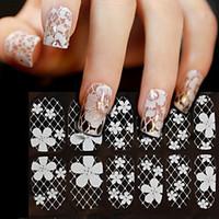 1pcs Nail Decorations Foils Sexy Lace Full Tips for Beauty Nail Art Sticker Decals Water Transfer Manicure Styling Tools