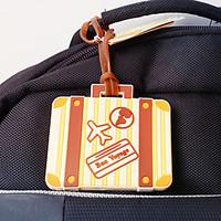 1pcs Let the Adventure Begin Suitcase Luggage Tag Favor 8.2 x 6.5 x 0.5 cm/pcs Beter Gifts Wedding Keepsakes