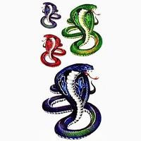 1pc Cobra Snake Animal Waterproof Tattoo Sample Mold Temporary Tattoos Sticker for Body Art(18.5cm8.5cm)