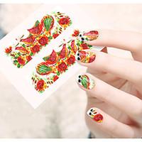 1pcs water transfer nail art stickers beautiful flower nail art design ...