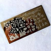 1PC Christmas DIY Image Stamp Stamper Plate Manicure Template Nail Art Stamping Tool Printing Transfer