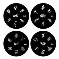1PCS Nail Art Stamp Stamping Image Template Plate B Series NO.45-48(Assorted Pattern)