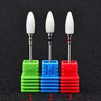 1Pcs 3 Color Nail Ceramic Grinding Head Warhead Grinding Head Wear Grinding Machine Flame Head