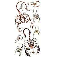 1pc Fashion Waterproof Temporary Tattoos Neck/Back/Arm/Finger Tattoos Scorpion Body Tattoos(18.5cm8.5cm)
